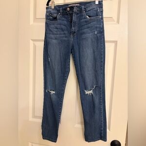 Joe's Jeans Blue Straight Leg Distressed Denim